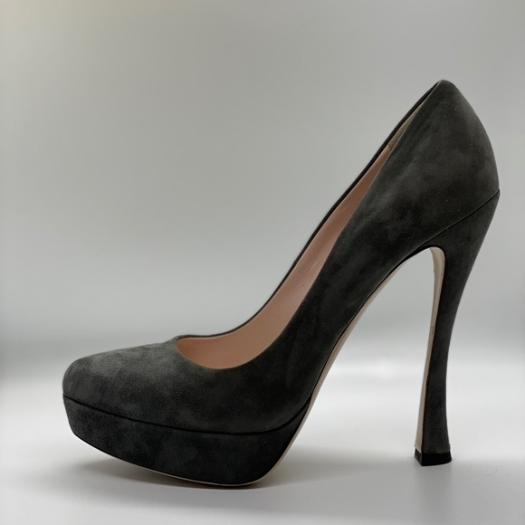 Miu Miu Suede Platform Heels - Picture 1 of 5